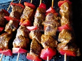 Brochettes De Boeuf Au Poivron Et Au Cognac