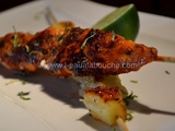 Brochettes De Dinde Au Curry Rouge Et Ananas