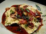 Ravioli Chasseurs Sauce au Pinot Noir