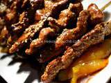 Sucettes d'Aiguillette de Canard Teriyaki sur Mangue