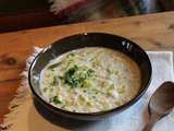 Irish brotchen foltchep ou velouté de poireaux aux flocons d'avoine