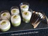 Verrines avocat et chèvre frais