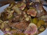 Souris d'agneau aux figues et aux amandes