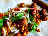 Boulettes et pois chiches bbq au four pour souper de paresseux