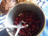 Confiture de cerises (et coulis de pêches)