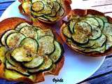 Quiches aux courgettes, quiches aux tomates