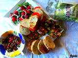 Sandwiches aux tomates (du jardin) et guacamole