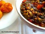 Soupe de lentilles de vertes aux patates douces avec boulettes