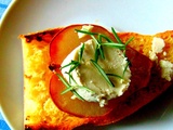 Tartine de poire et chèvre végétal