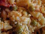 Risotto jambon, petit pois et chorizo