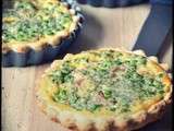 Tartelettes petits pois, menthe & bacon