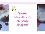 Barres noix de coco - enrobage chocolat