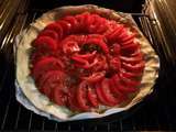 Tarte fine a la tomates et  au deux moutardes