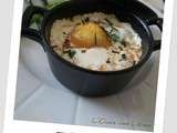 Œufs Cocotte Chorizo Courgettes ciboulette