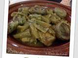 Tajine de bœuf aux cardons et artichauds