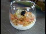 Verrine de croustillant de saumon a l’aneth