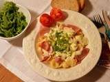 Orecchiette au chèvre, jambon de pays et roquette