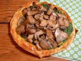 Tarte fine aux champignons et réduction de persil