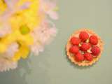 Tartelettes chocolat blanc framboises & pistaches