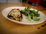 Croque aubergines au bleu de Bresse et aux noix