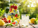 Boissons maison réhydratantes : eau infusée, limonades et thés glacés
