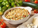 Crumble courgettes-tomates au chèvre : ce plat simple fait un carton cet été
