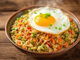 Riz sauté aux légumes que je fais toujours quand je manque de temps