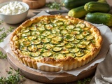 Tarte salée courgette-ricotta au thym, simple et réconfortante pour une soirée fraîche