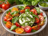 Tomates anciennes, burrata & pesto d’herbes : ma salade coup de cœur de l’été