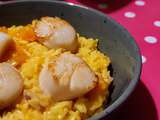 Risotto au safran, butternut et noix de saint jacques