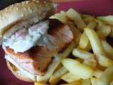 Salmon cheese burger