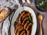 Chtitha merguez : Merguez en sauce rouge