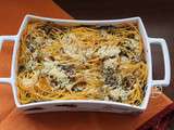 Gratin de spaghettis et artichauds