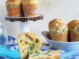 Muffins avec petits pois et tomates confites, sans gluten