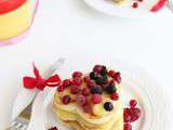 Pancakes, lemon curd et fruits de bois sans gluten