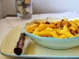 Penne avec saucisse et safran