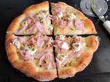 Pizza jambon, philadelphia et pistaches, sans gluten