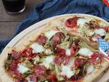 Pizza sans gluten (et sans mix) avec artichauts et saucisson