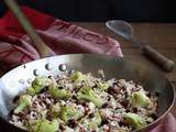 Riz avec chou-fleur, amandes et grains de grenade