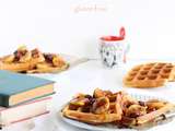 Waffel sans gluten avec figues et raisin