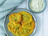 Beignets de courgettes ig bas et tzatziki minute
