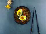 Bouillon miso carotte-oeuf mollet