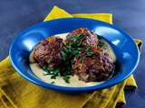 Boulettes de bœuf, sauce à la grecque œuf-citron