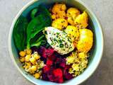 Buddha Bowl au boulgour, légumes d’hiver et houmous