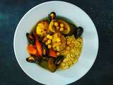 Couscous de la mer super light aux boulettes de poisson et moules