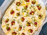 Foccacia aux olives et tomates confites