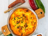 Frittata aux poivrons et au chorizo