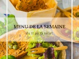 Menu de la semaine du 11 au 15 juillet