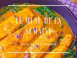 Menu de la semaine du 14 au 18 décembre