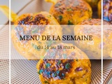 Menu de la semaine du 14 au 18 mars